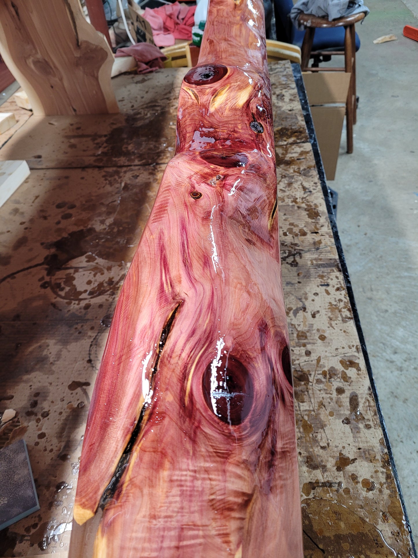 Fireplace Floating Cedar Mantel