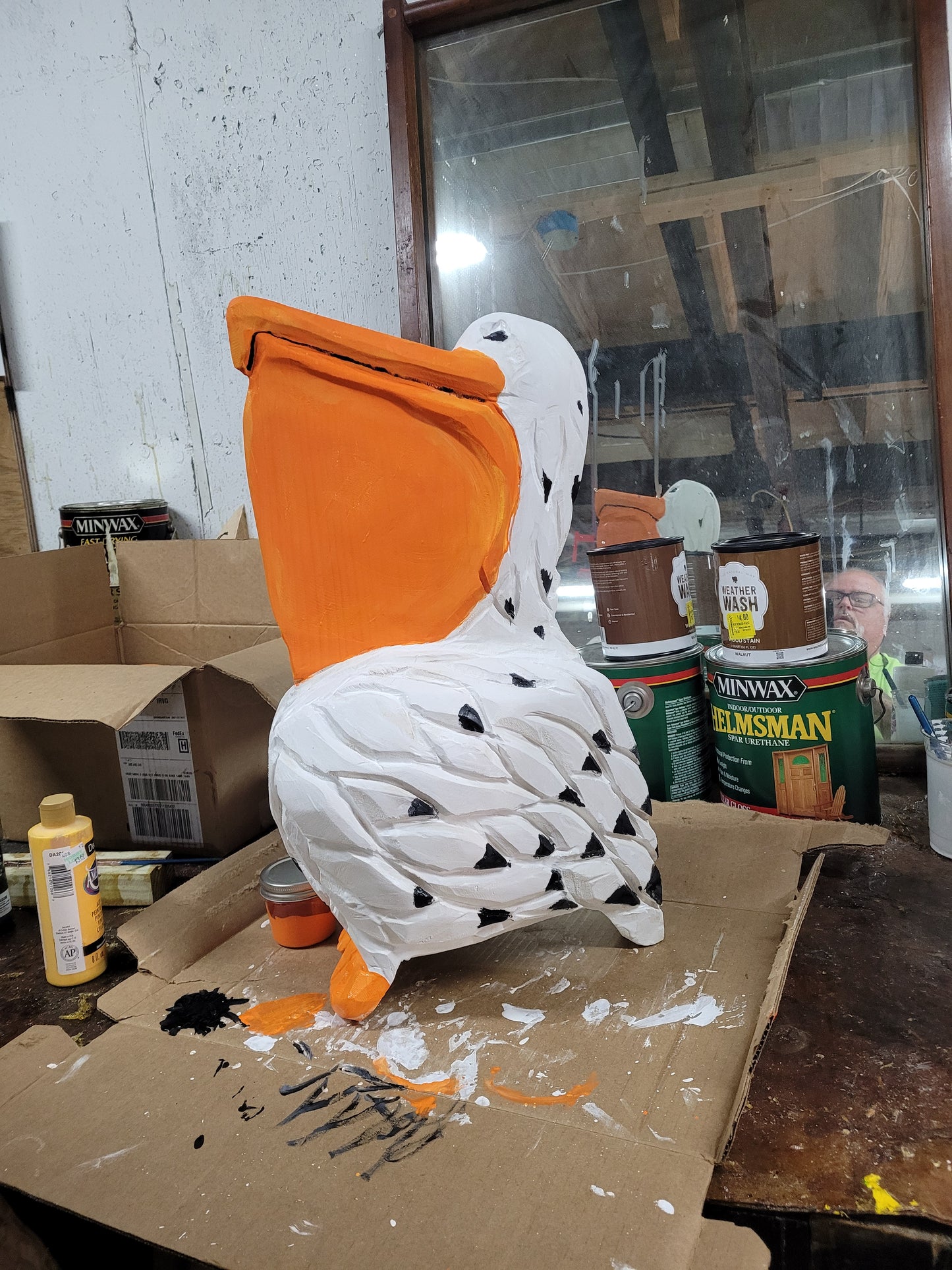 Chainsaw Carving Pelicans on Piers. Two Pelicans on 3 Poles. SHIPPING NOT INCLUDED IN PRICE