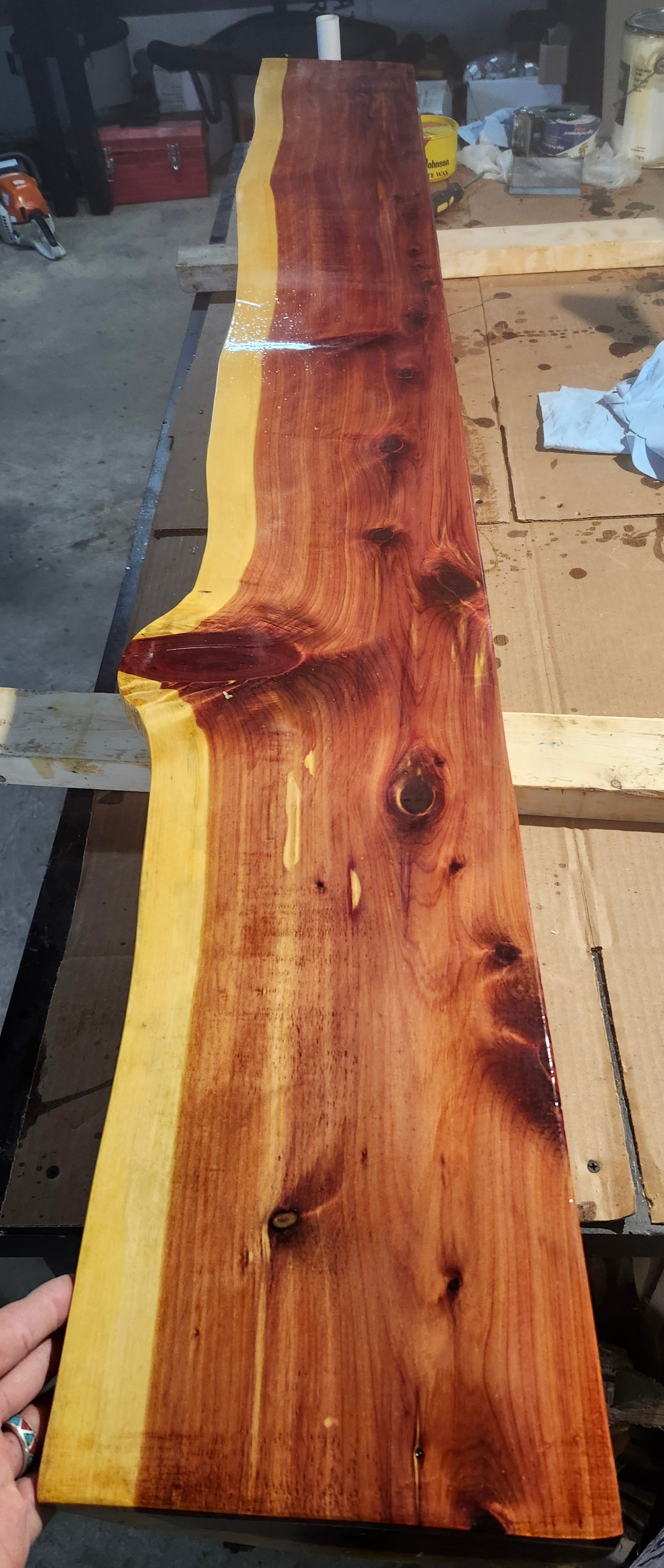 Fireplace Floating Cedar Mantel