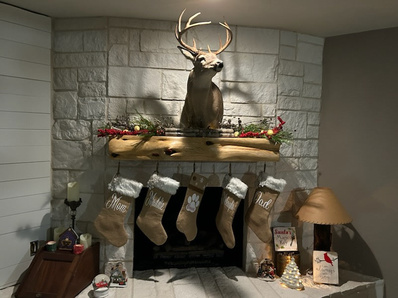 Fireplace Floating Cedar Mantel