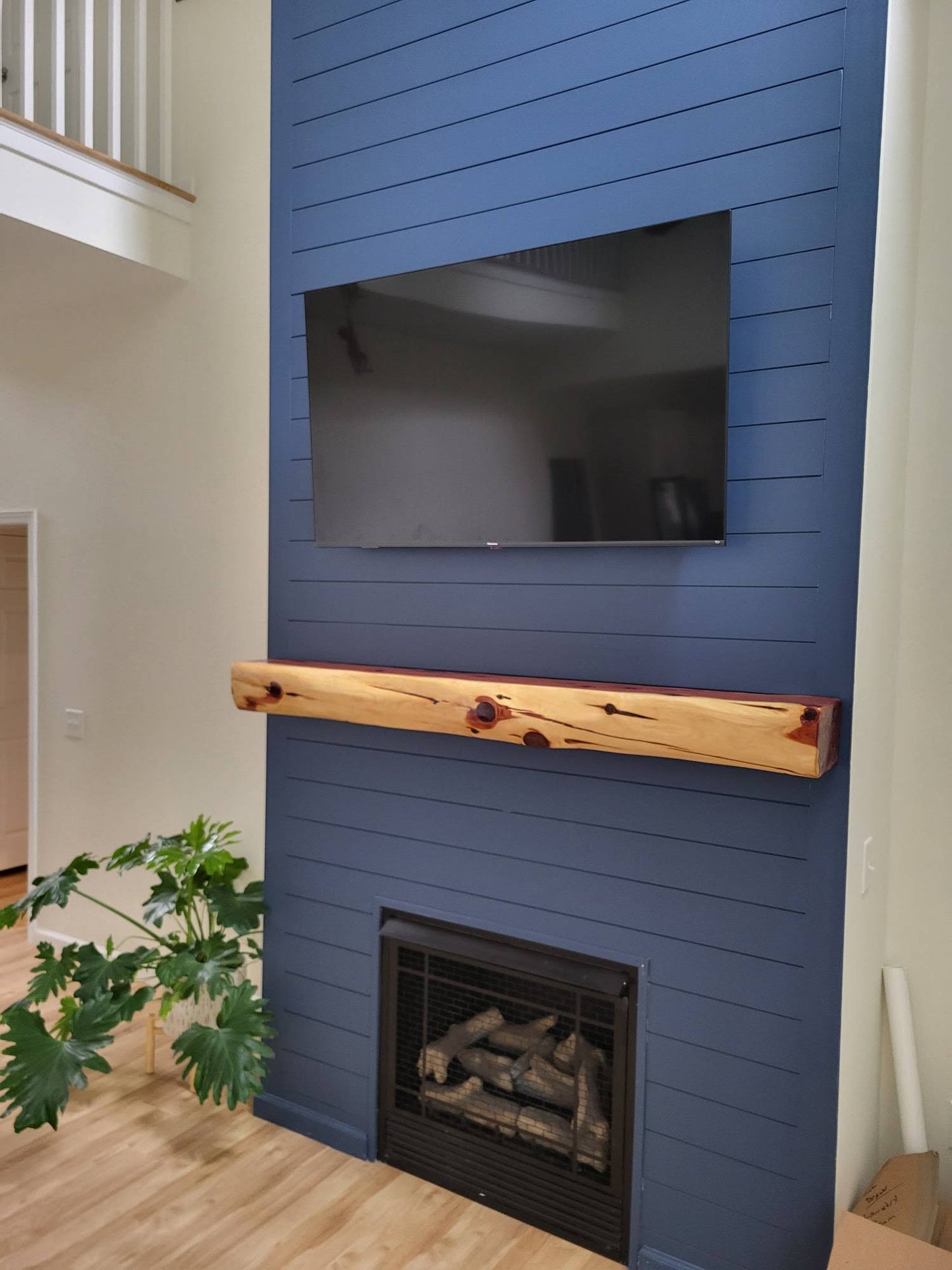 Fireplace Floating Cedar Mantel