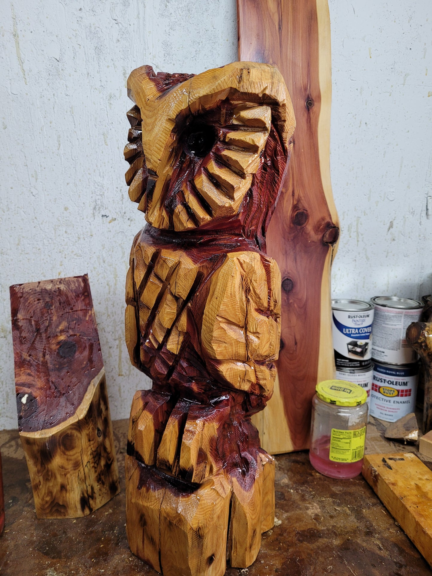 Chainsaw Carving 2ft Owl.