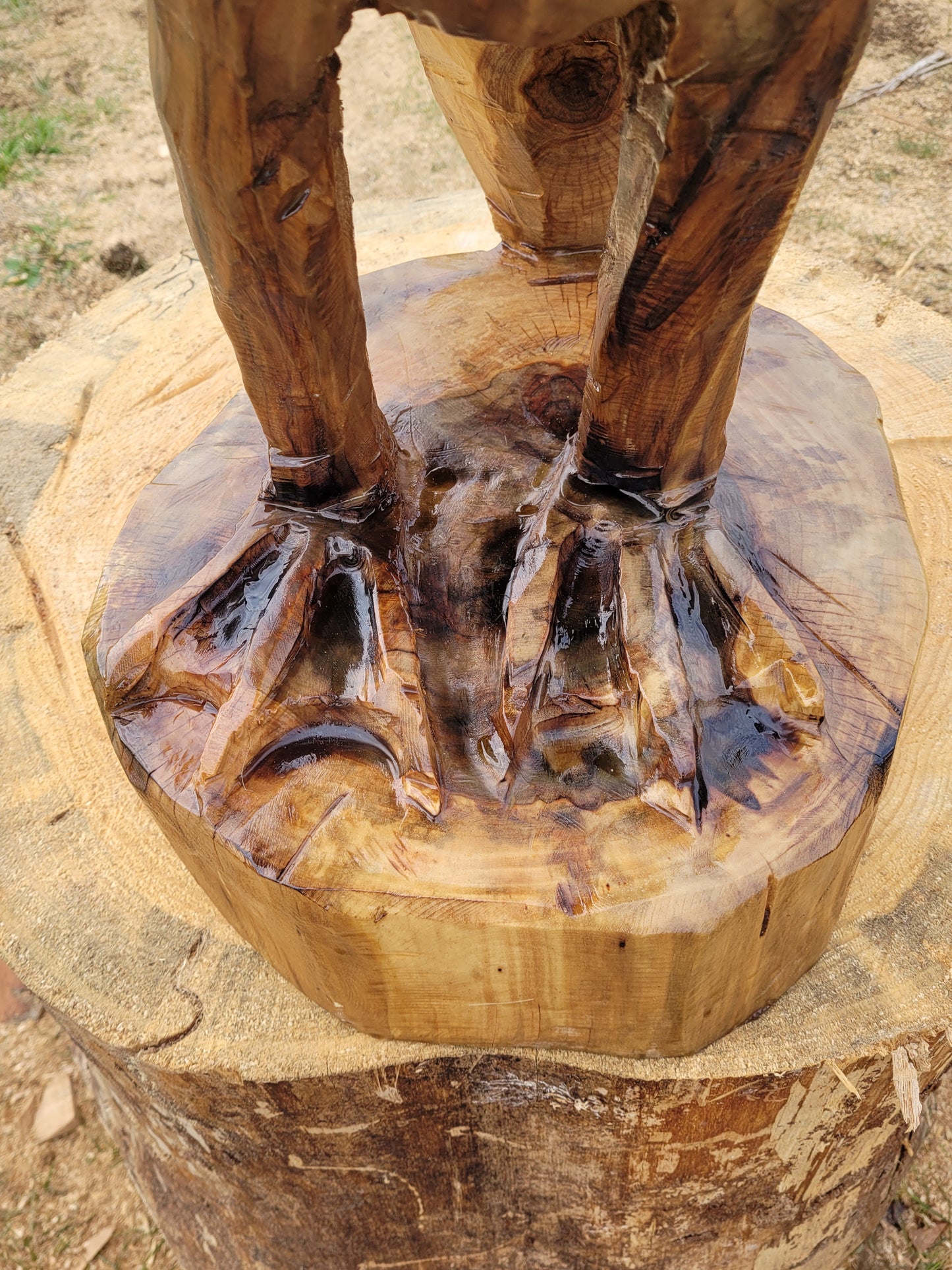 Chainsaw Carving Pelican, 3 ft tall