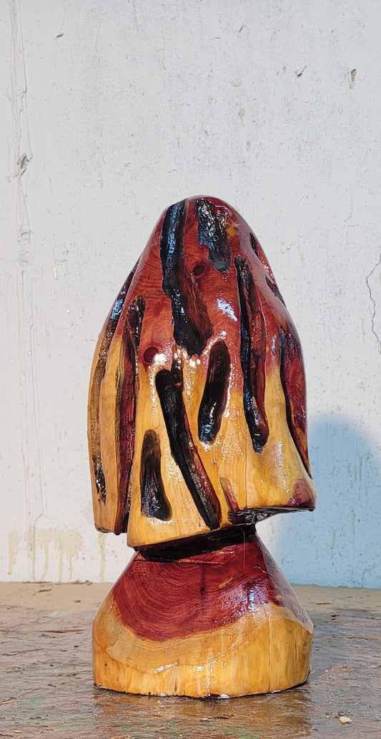 Mushroom chainsaw carving, many sizes.