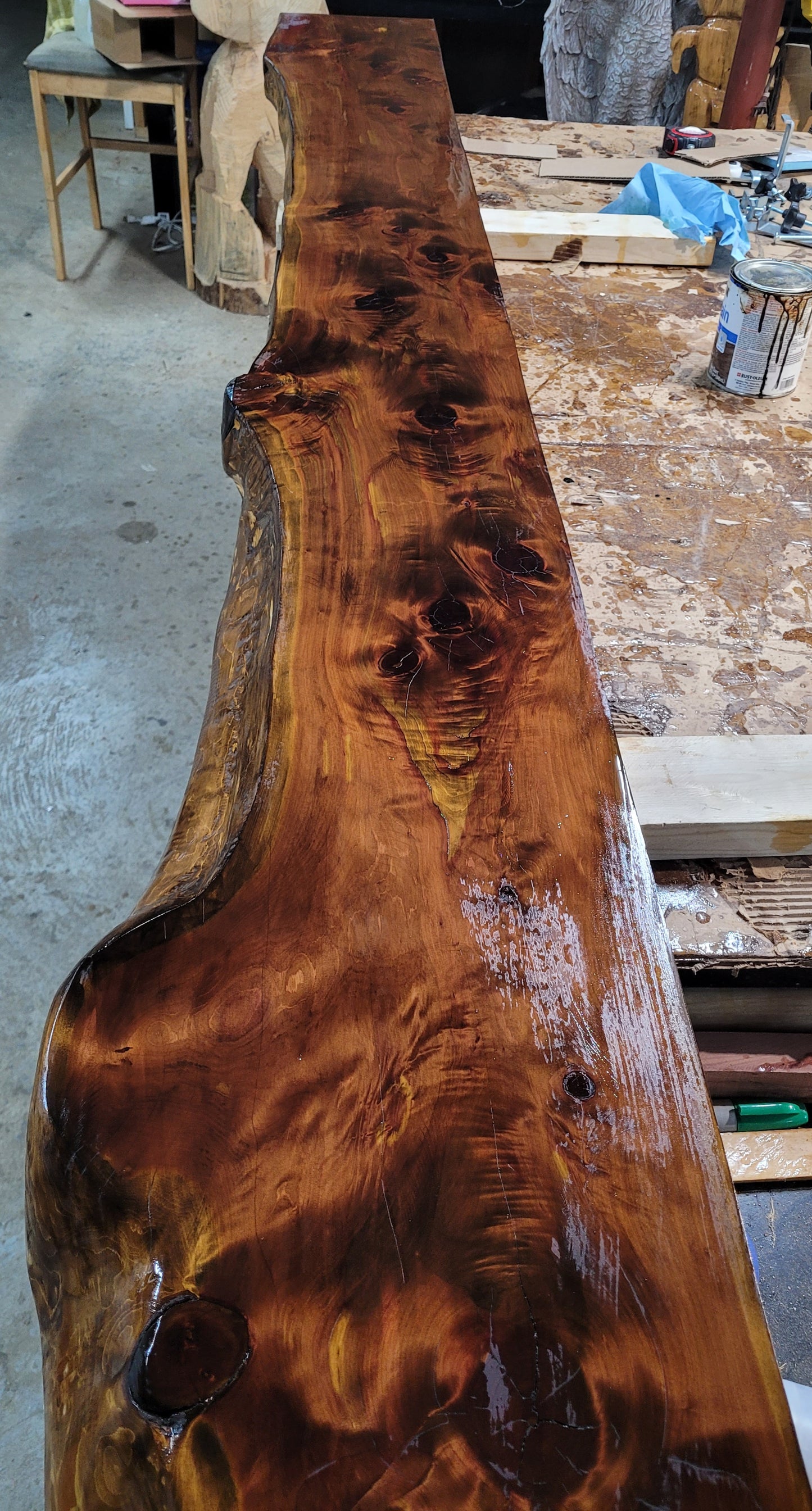 Live edge fireplace mantel. 6ft