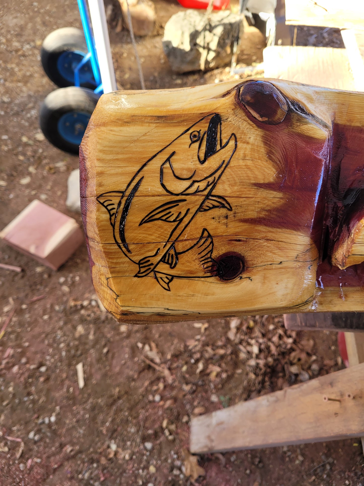 Chainsaw Carving Name Log, Cedar Name Log, Family Name log, Business Name Log Sign