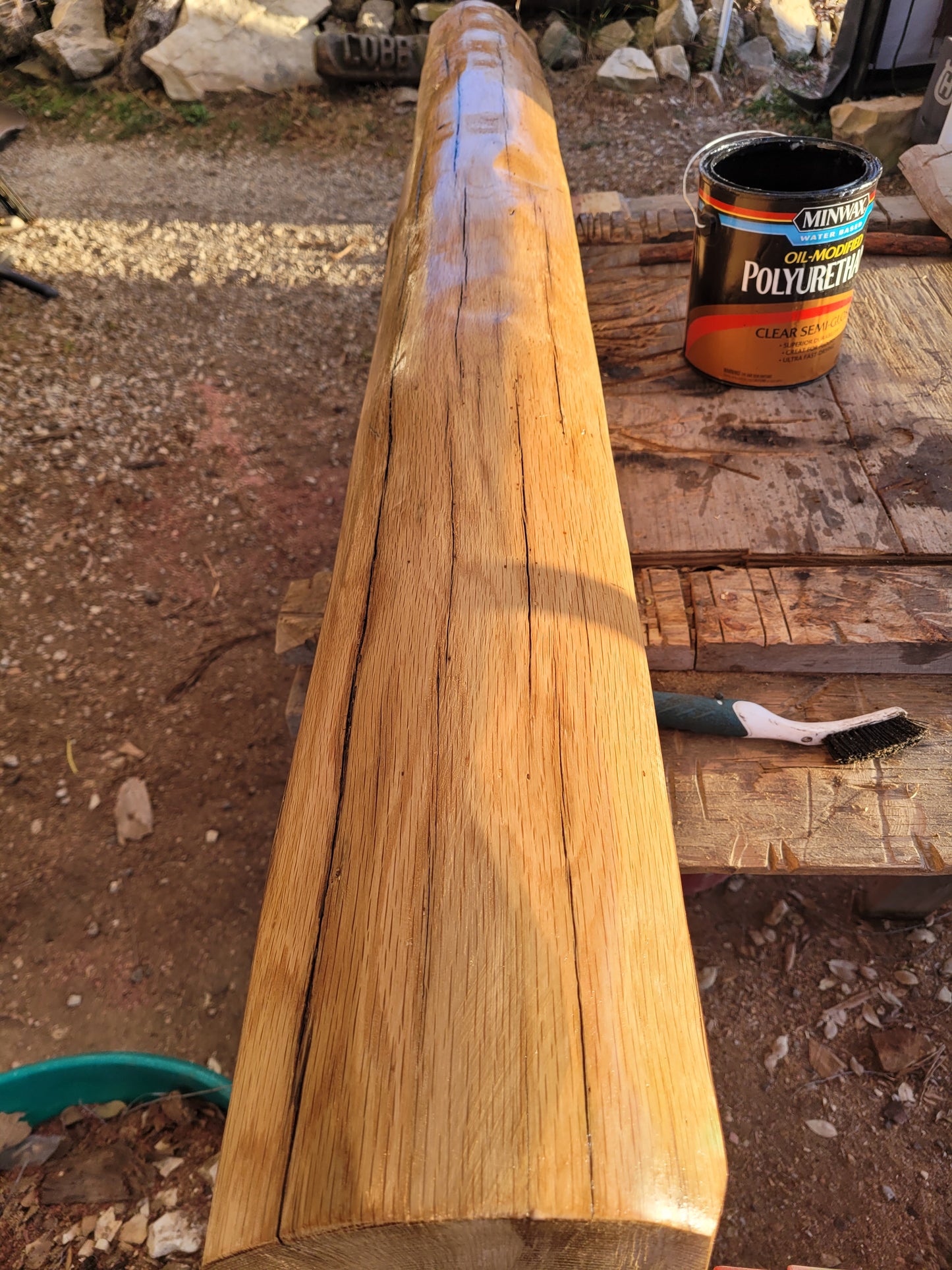 Live edge fireplace mantel. 6ft