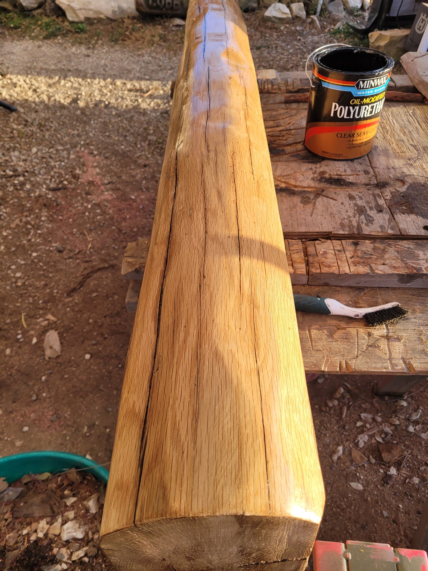 Live edge fireplace mantel. 6ft