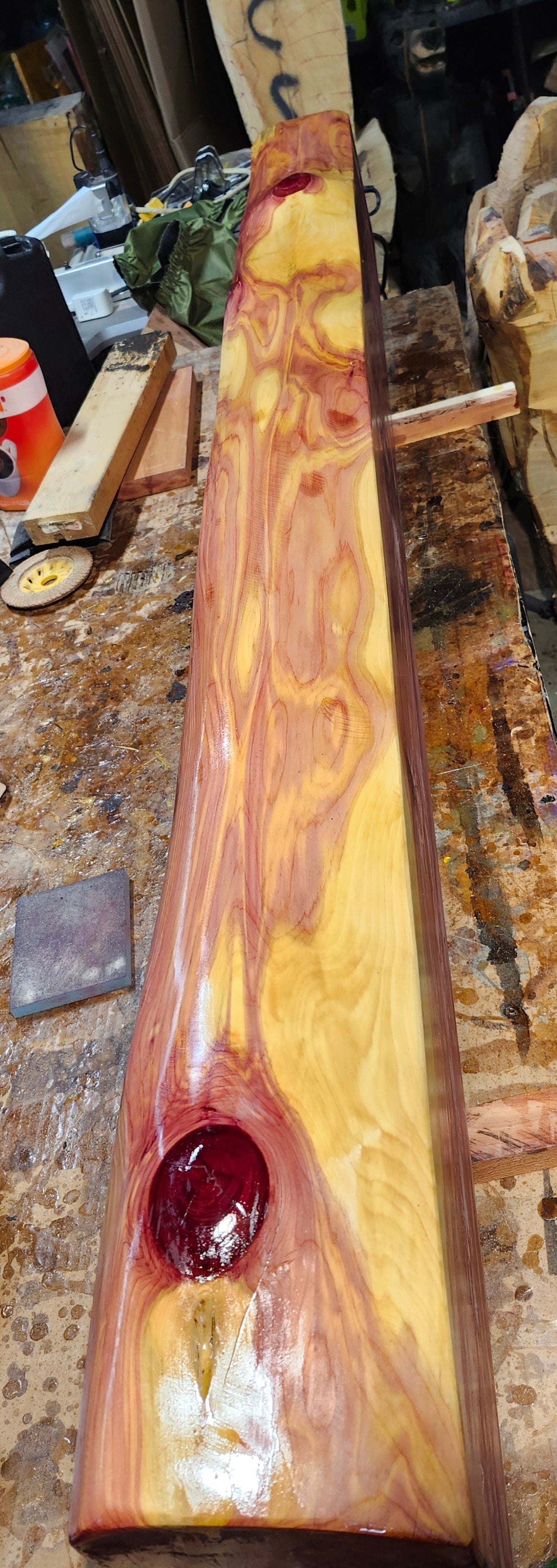 Live edge fireplace mantel. 6ft