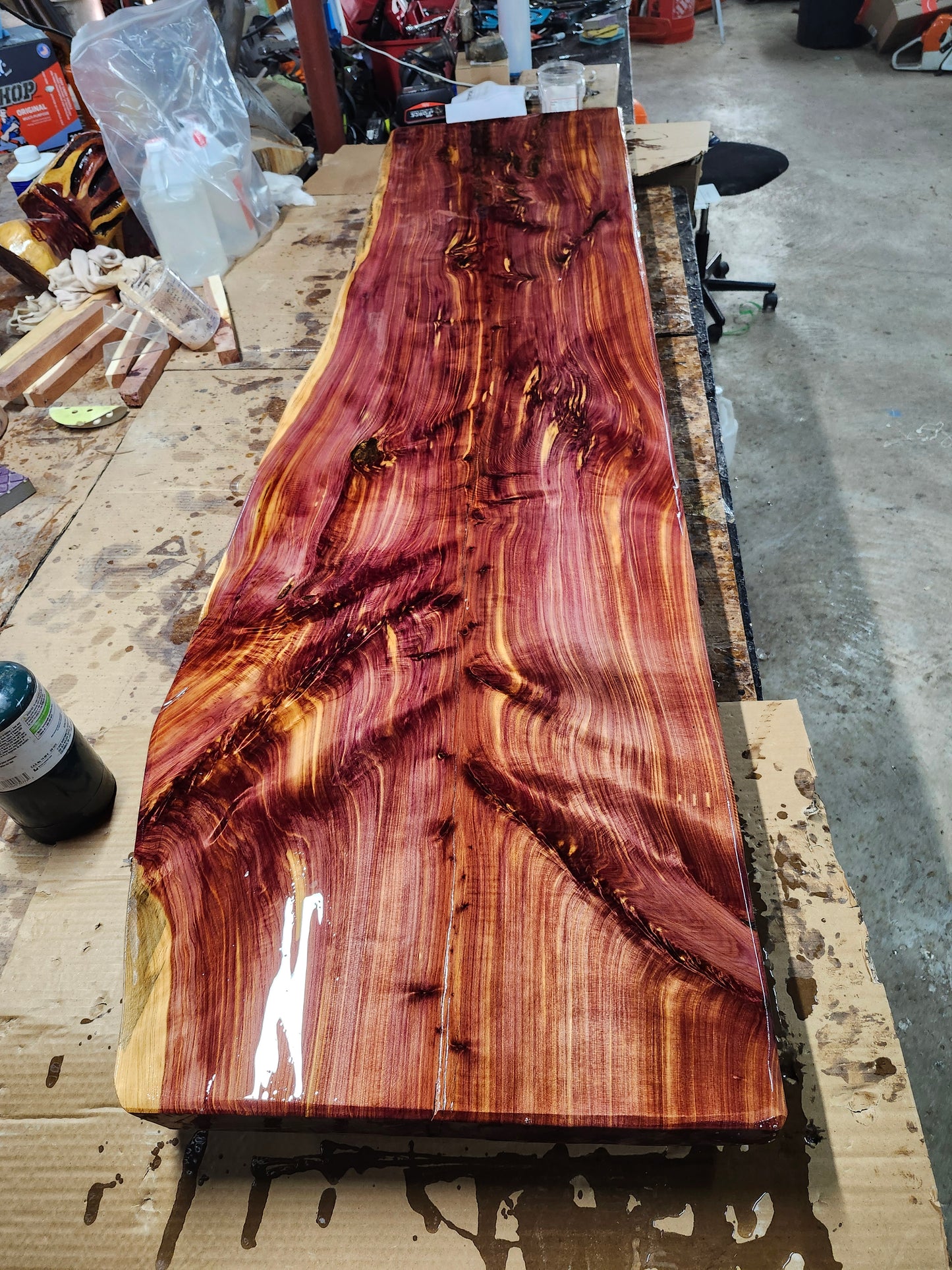 Live edge fireplace mantel. 6ft