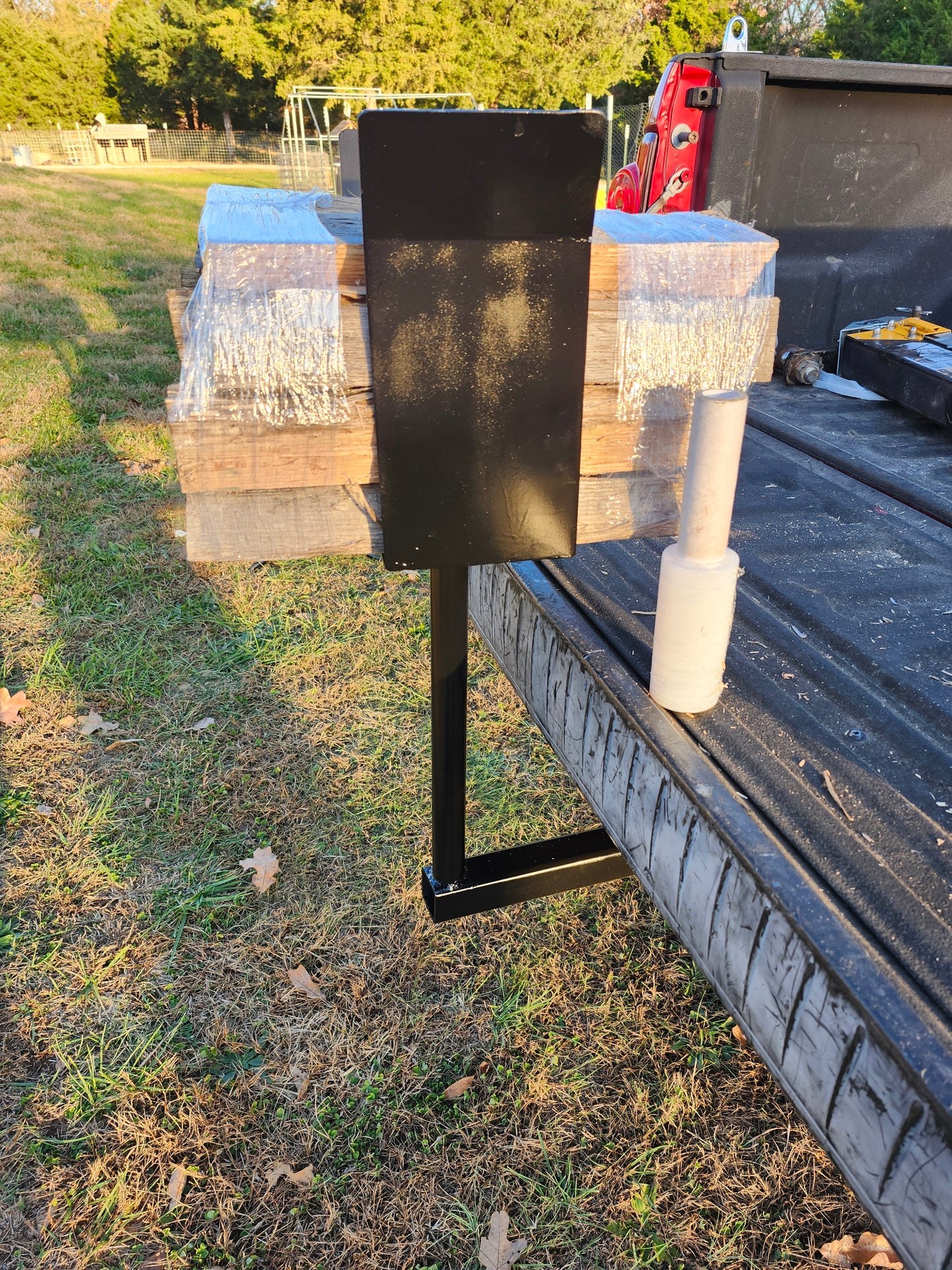 firewood wrapping machine, truck hitch mounted firewood wrapper machine