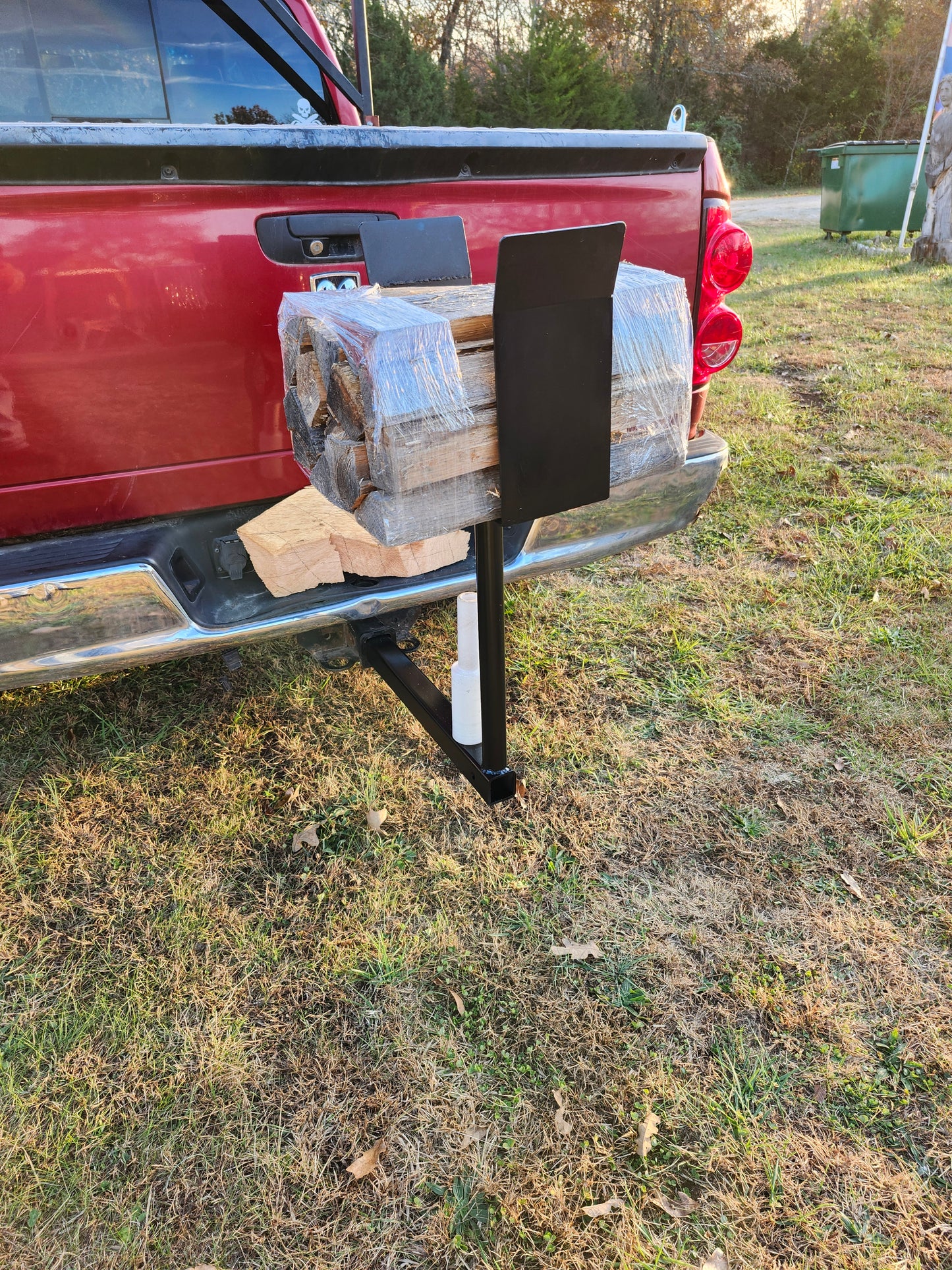 firewood wrapping machine, truck hitch mounted firewood wrapper machine