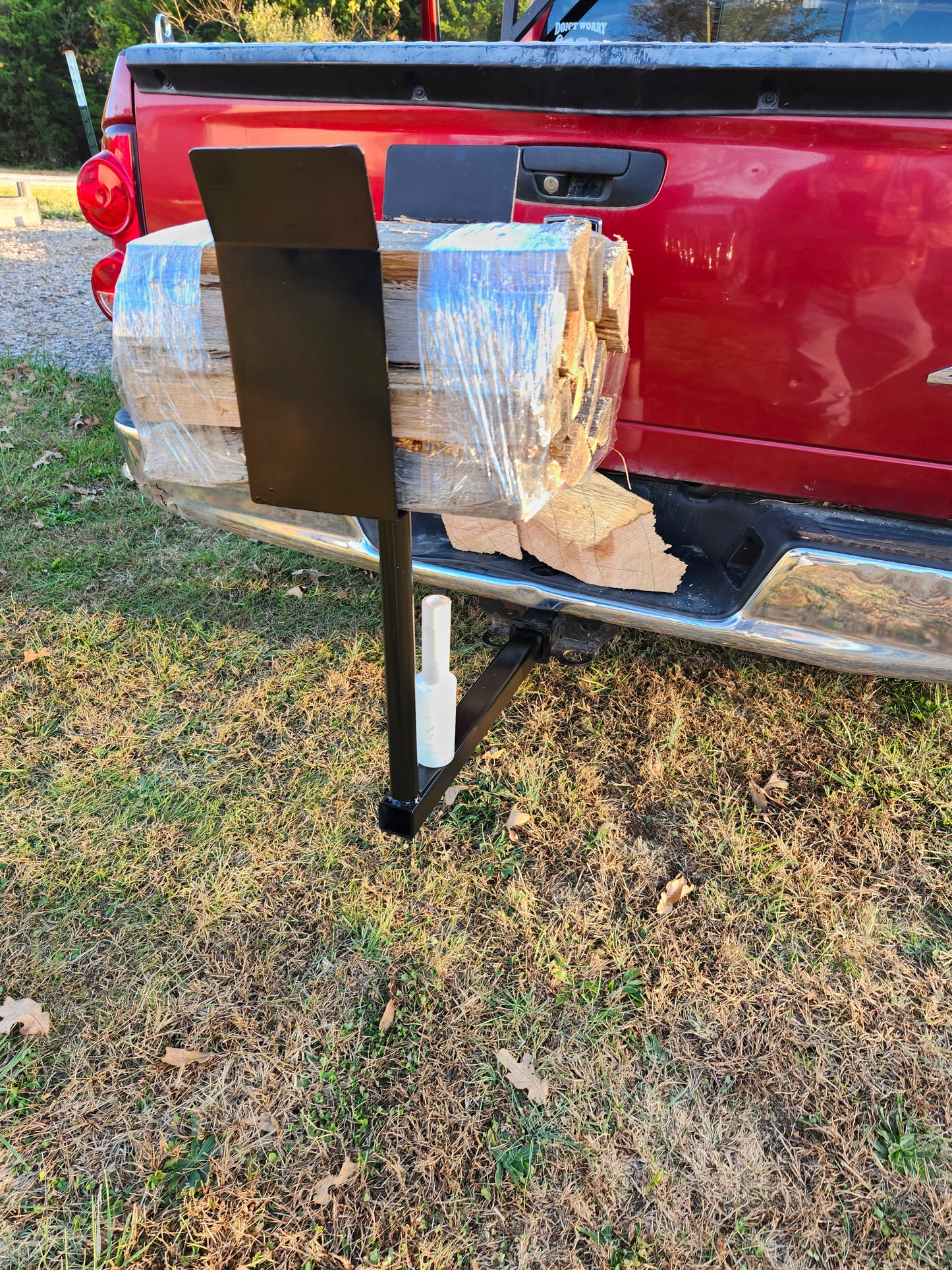 firewood wrapping machine truck hitch reciever mounted firewood bundler