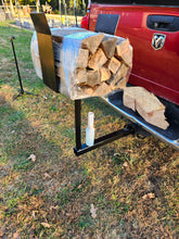 Load image into Gallery viewer, Reciever Hitch Mounted Firewood Wrapping Bundler with Stand Option