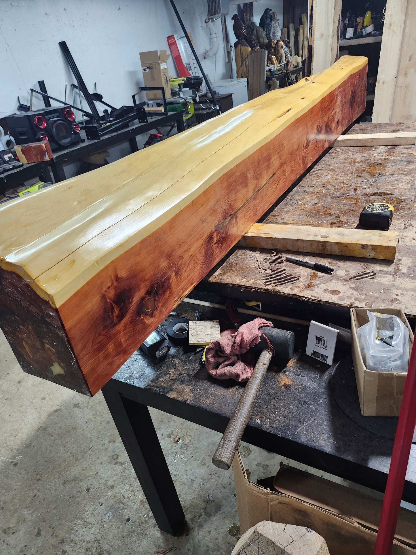 Live Edge Fireplace Mantels, many sizes and options