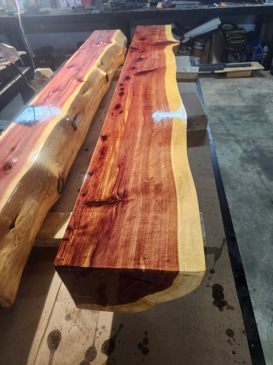 Live Edge Fireplace Mantels, many sizes and options