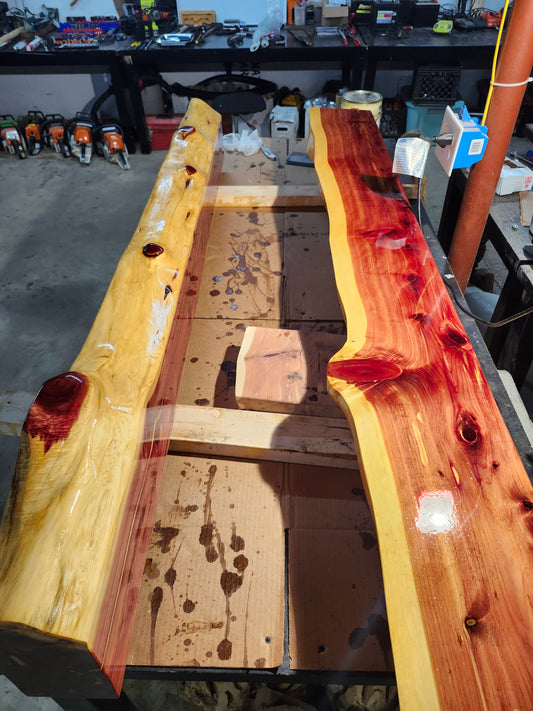 Fireplace Floating Cedar Mantel