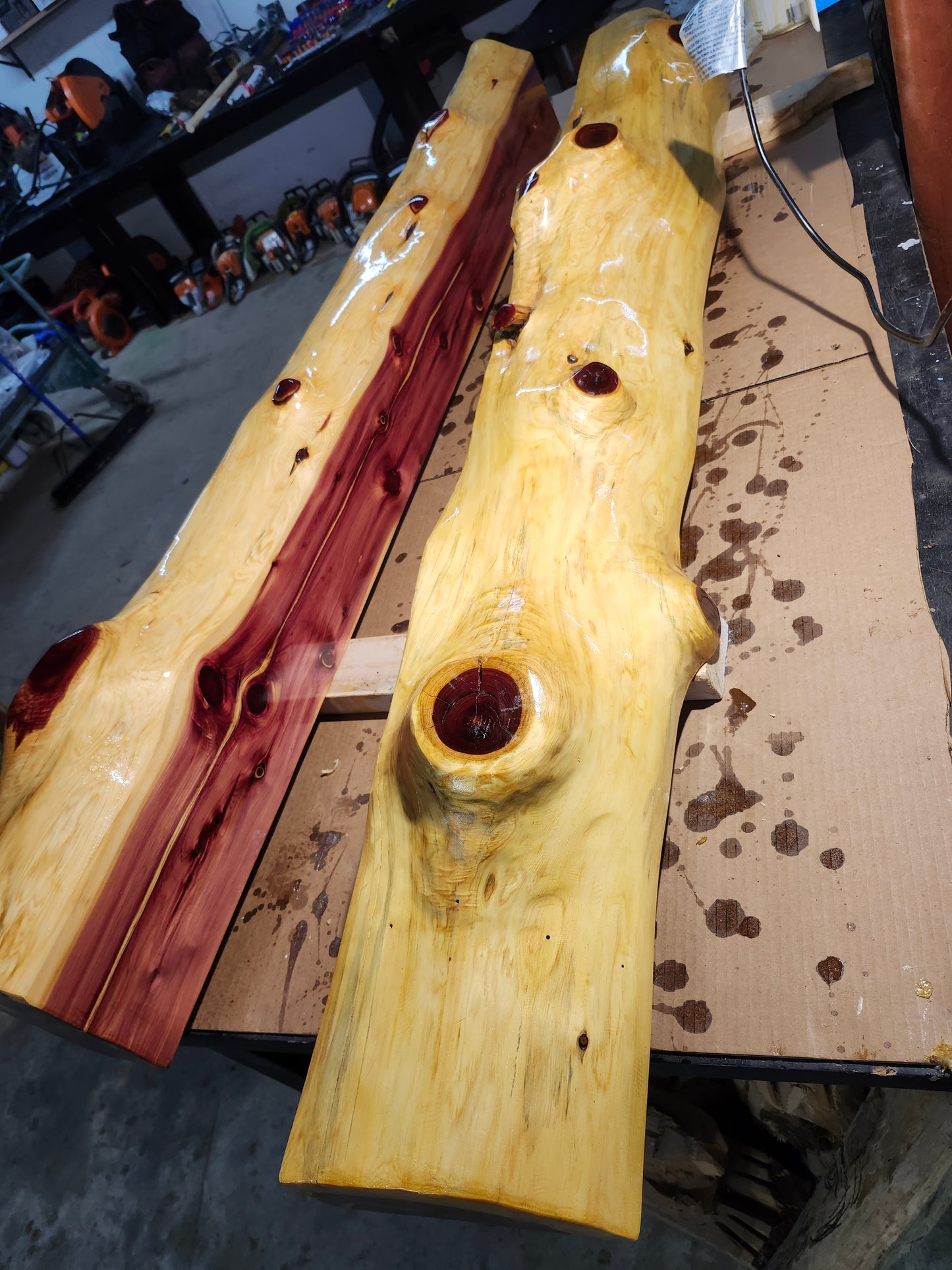 Live edge fireplace mantel. 6ft