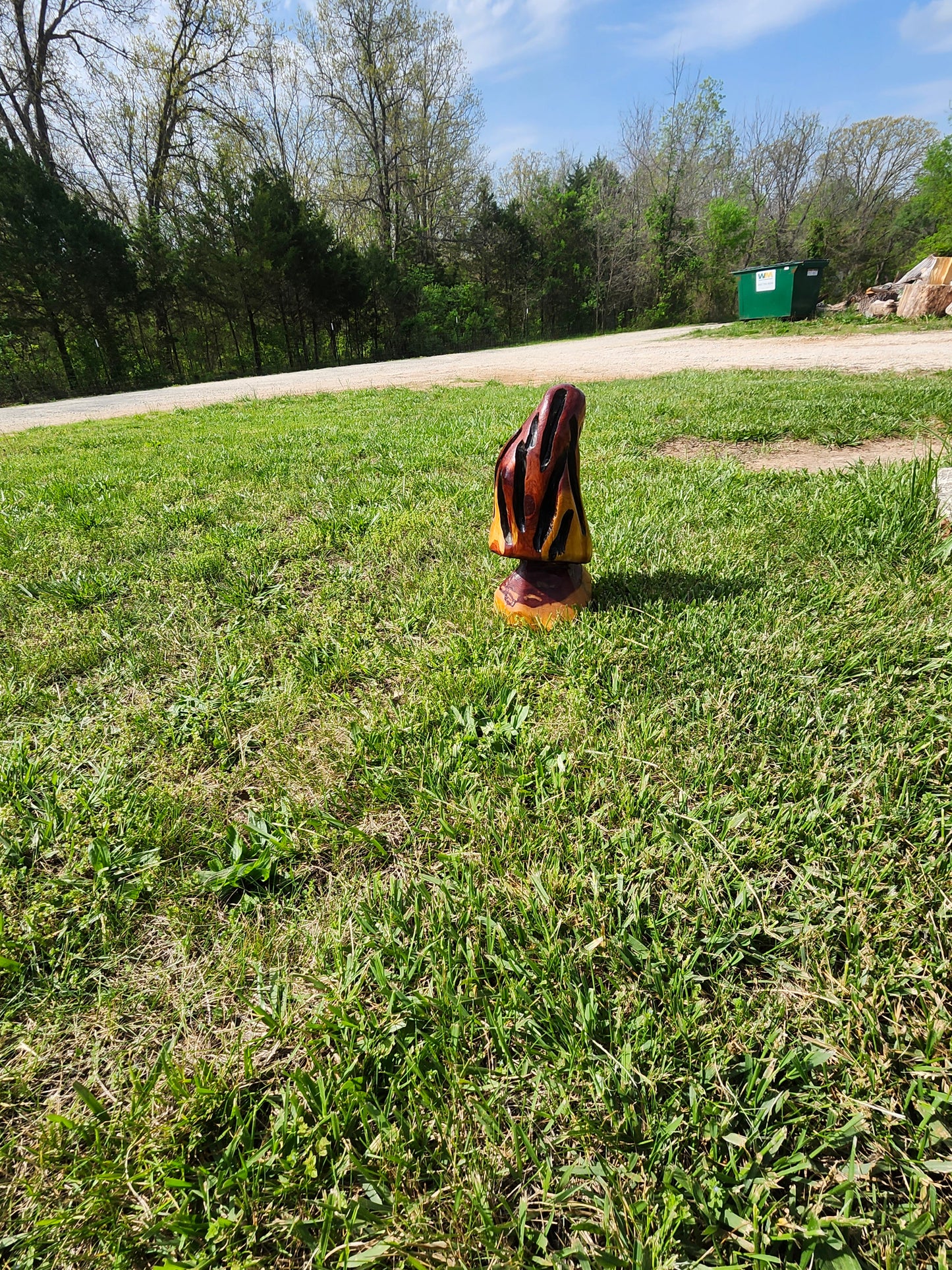 Mushroom chainsaw carving, many sizes.