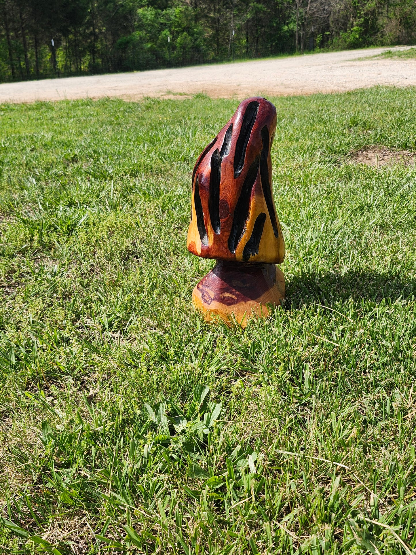 Mushroom chainsaw carving, many sizes.