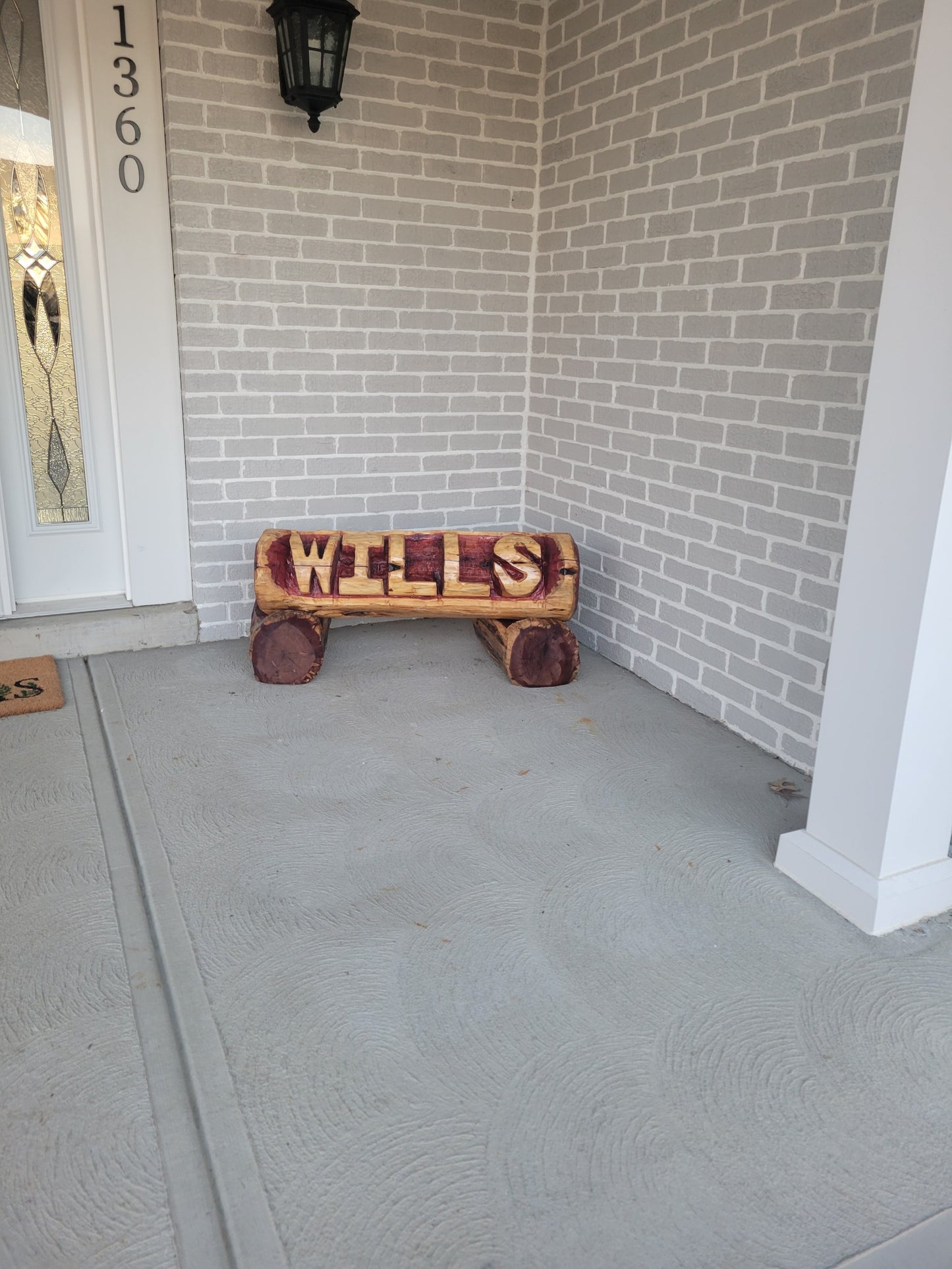 Chainsaw Carving Name Log, Cedar Name Log, Family Name log, Business Name Log Sign