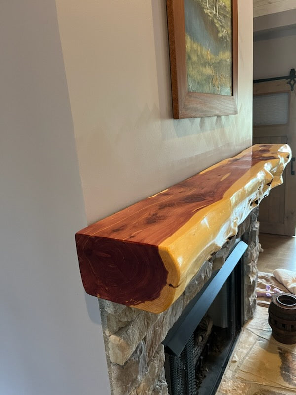 Live Edge Fireplace Mantels, many sizes and options