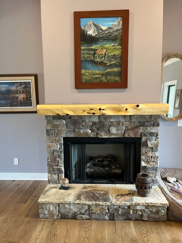 Live Edge Fireplace Mantels, many sizes and options