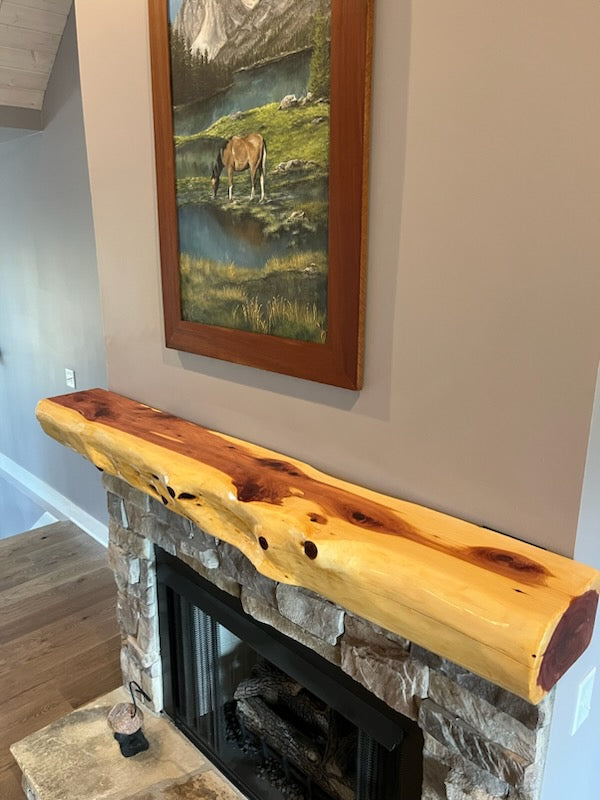 Live Edge Fireplace Mantels, many sizes and options