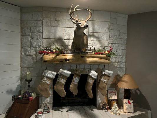 Fireplace Floating Cedar Mantel