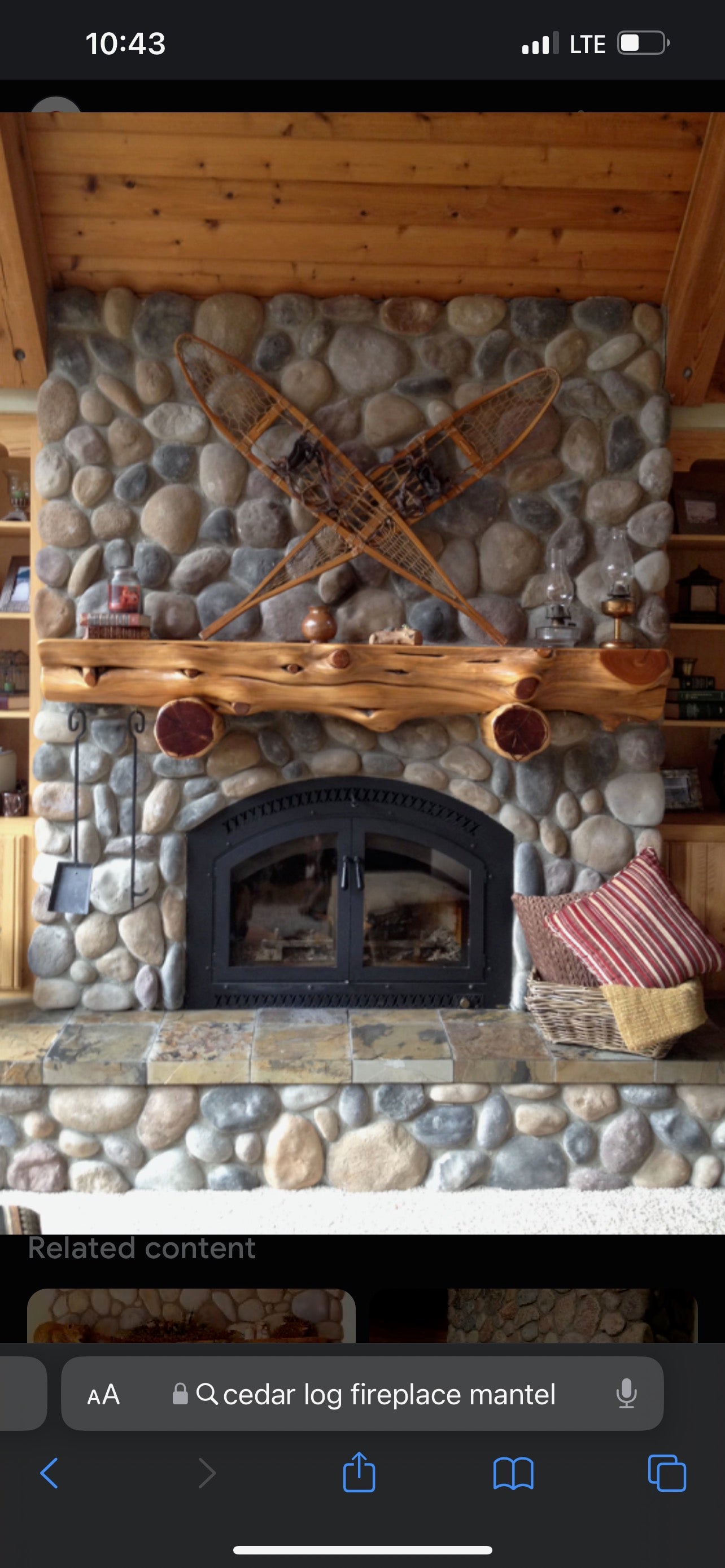 Live edge fireplace mantel. 6ft