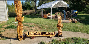 Chainsaw Carving Name Log