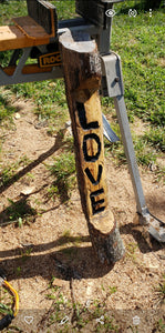 Chainsaw Carving Name Log