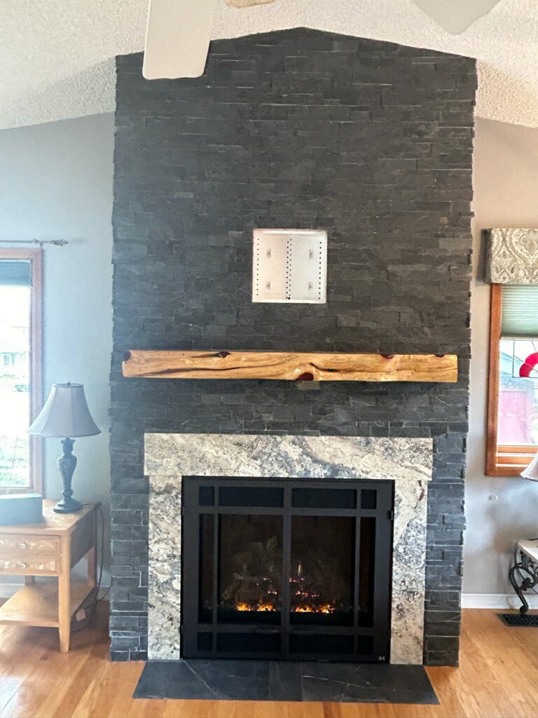 Live Edge Fireplace Mantels, many sizes and options