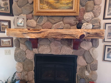 Live Edge Cedar Fireplace Mantels, 6ft, 10 inch deep, 5 inch thick Floating Cedar Mantel Shelf, Rustic many sizes