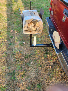 Firewood Wrapper. Hitch mounted firewood bundler.