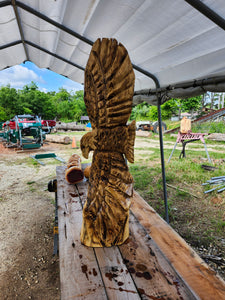 Chainsaw Carving Eagle 3ft. tall, Custom Carved Eagle.