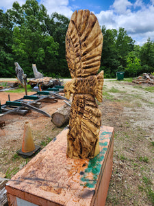 Chainsaw Carving Eagle 3ft. tall, Custom Carved Eagle.