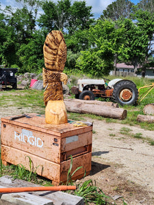 Chainsaw Carving Eagle 3ft. tall, Custom Carved Eagle.
