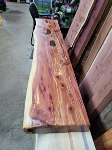 Live edge cedar shelves, Cedar, shelving brackets included.