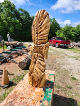 Load image into Gallery viewer, Chainsaw Carving Eagle 3ft. tall, Custom Carved Eagle.