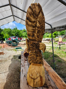Chainsaw Carving Eagle 3ft. tall, Custom Carved Eagle.