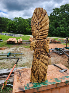 Chainsaw Carving Eagle 3ft. tall, Custom Carved Eagle.