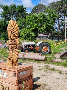 Chainsaw Carving Eagle 3ft. tall, Custom Carved Eagle.