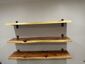 Live edge cedar shelves, Cedar, shelving brackets included.