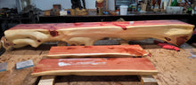 Load image into Gallery viewer, Live Edge cedar Fireplace Mantels.  Half-log Floating Cedar Mantel Shelf, Rustic many sizes