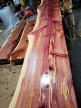 Load image into Gallery viewer, Live Edge cedar Fireplace Mantels, half-log Floating Cedar Mantel Shelf, Rustic many sizes