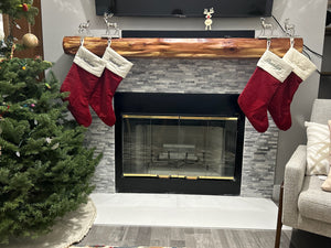 Live Edge Cedar Fireplace Mantels, 8 inch deep, 5 inch thick Floating Cedar Mantel Shelf, Rustic many sizes