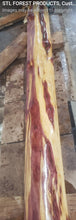 Load image into Gallery viewer, Live Edge Cedar Fireplace Mantels. 8 inch deep, 5 inch thick Floating Cedar Mantel Shelf